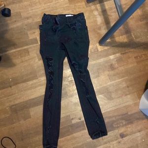 Black ripped jeans NWOT